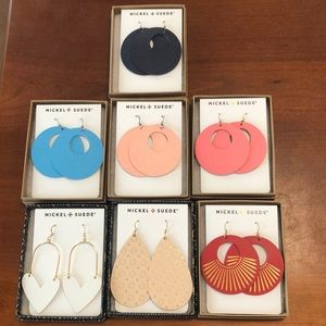 HUGE LOT of Nickel and Suede Earrings...NEW